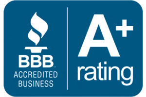 We're and A+ accredited business with the BBB.